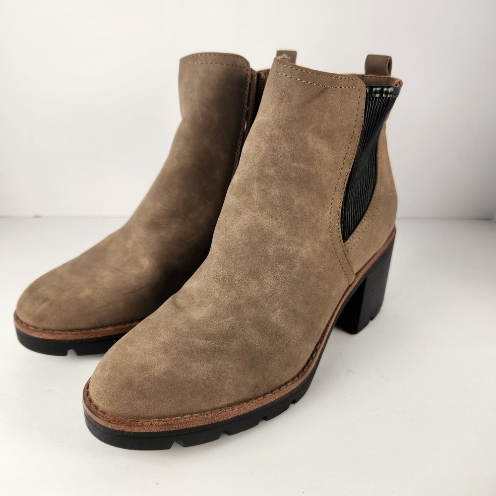 Naturalizer Women's Brown Leather Dressy Ankle Booties Size 8M